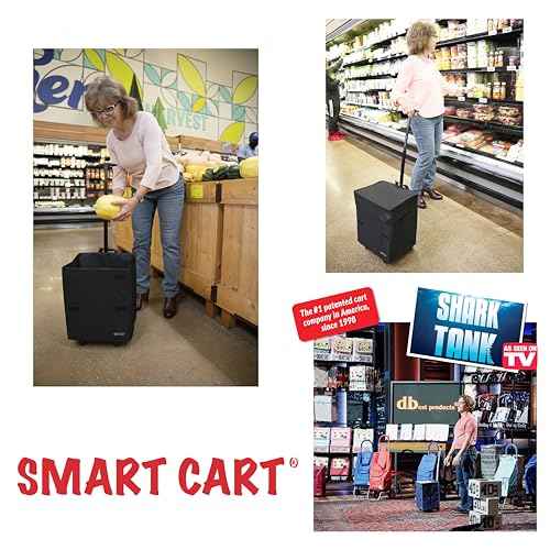 dbest products Smart Cart Rolling Multipurpose Collapsible Basket Scrapbooking Blackout