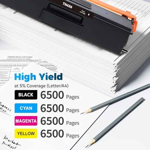 Compatible Toner Cartridge Replacement for Brother TN436 TN-436 TN436BK TN433 TN431 Compatible for Brother HL-L8360CDW HL-L8260CDW MFC-L8900CDW MFC-L8905CDW MFC-L8690CDW MFC-L8610CDW (4 Pack)
