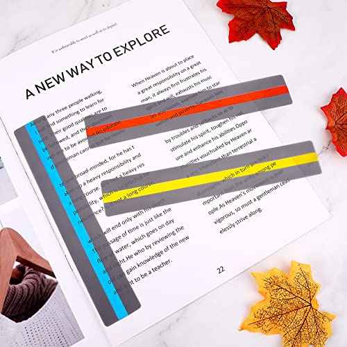 Yexiya 100 Pack Guided Reading Strips Line Reader Highlight Strips Overlay Highlight Bookmarks Help with Dyslexia for Student Classroom Teacher Supply Kids Children(Multicolor)