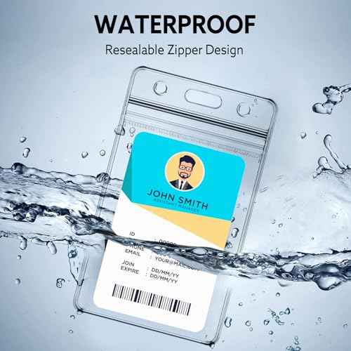 3 Pack Lanyards for ID Badges Holder Retractable Lanyards for Cruise Ship Cards Badge Reel Clip with ID Holders Clear Waterproof