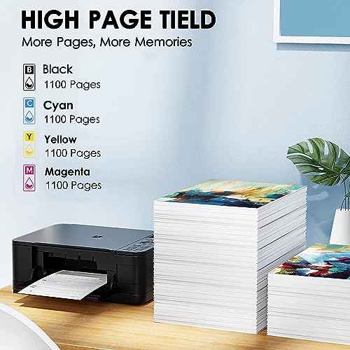 822XL Ink Cartridges Latest Upgrade Remanufactured for Epson 822XL Ink Cartridges 822 822 XL with Workforce Pro WF-3820 WF-3823 WF-4820 WF-4830 WF-4833 Printer (Black Cyan Magenta Yellow)