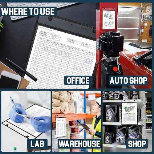 Huge Magnetic Dry Erase Pockets by Two Point (25-Pack) - Portrait - Fits 11 x 16.5 inch Pages, Black Dry Erase Sleeves, Job Shop Ticket Holders, Clear Paper Sleeves Protector, Magnetic Folder Pouch
