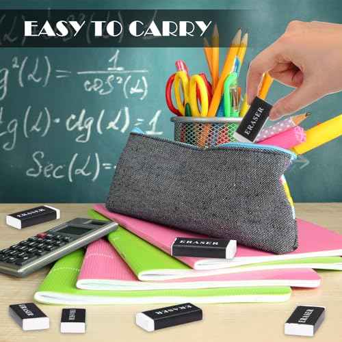 300 Pieces Operation Christmas White Pencil Erasers Bulk Soft Art Pencil Large Rubber Erasers for Drawing Kids Student Artist Office Home Classroom Writing 1.8 x 0.8 x 0.3 Inch