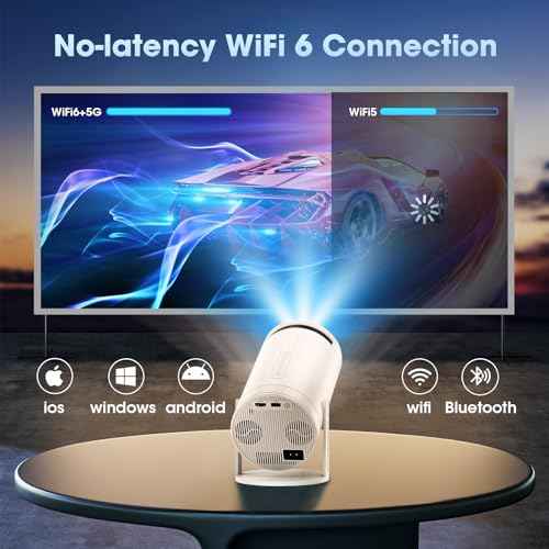 Weelikeit Projector Native 1080P Bluetooth Projector 4K Support, Portable Outdoor Movie Projector, Home Mini Projector with Speaker Compatible with Smartphone,HDMI,USB,AV,Fire Stick,PS5