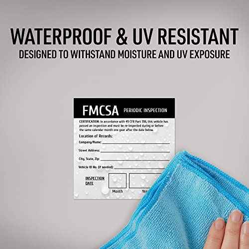 Avery FMCA Periodic Inspection Stickers, Waterproof, UV Resistant, Preprinted, Handwrite Only, 4" x 4", 100 Stickers