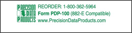 882-E Compatible Test Forms, PDP-100 Question Exam Sheet (Package of 500 Forms)