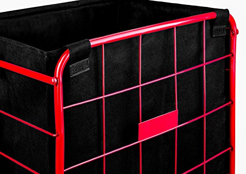 Handy Laundry Shopping Cart Liner 18 x 15 x 24 in, Black – Waterproof, Square Bottom, Adjustable Straps