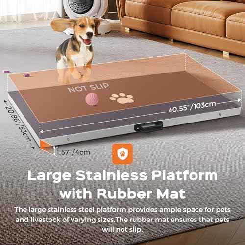 Bonvoisin Pet Scale for Large Dog 1100lb x 0.2lb, Postal Scale with Large Stainless Platform 40.5¡± x 20.8¡±, Animal Scales for Weighing,Vet Scale with Rubber Mat Livestock Scale for Dog, Sheep