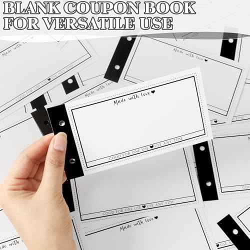 Personalized Coupon Book, 30 Blank Voucher Cards Booklet for All Occasions, Mothers Day Gifts for Mom, Unique Birthday Gifts for Boyfriend Wife Husband Girlfriend Best Friend