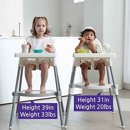 Baby Footrest Compatible with IKEA High Chair Antilop Footrest Accessories, Balchakryuk (White Snow)