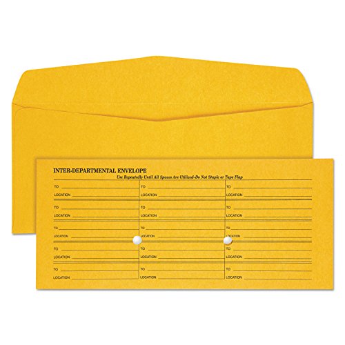 Quality Park Interoffice Envelopes - Ungummed Brown Kraft 4.5 x 10.375, 500 Pack