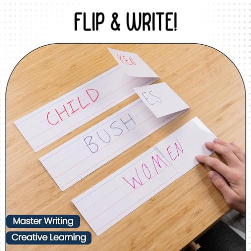 Essex Wares 50 Pack White Dry Erase Sentence Strips 16x3 Inches Classroom Use