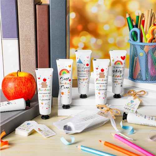 36 Set Christmas Teacher Appreciation Gifts Hand Cream Set Moisturizing Hand Lotion Thank You Teacher Gifts Travel Size with Cards Organza Bags for Dry Cracked Mother's Day