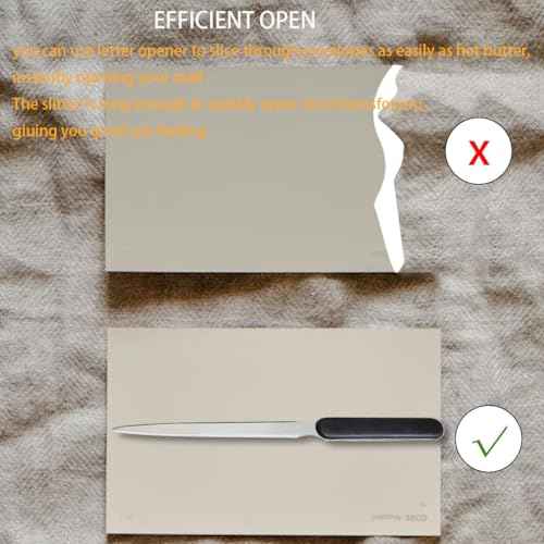 4 Pcs Letter Opener, Stainless Steel Letter Opener Knife, Stainless Steel Hand Envelope Slitter, Stainless Steel Envelope Openers, Lightweight Mail Slitters Letter Knives, Office Letter Opener