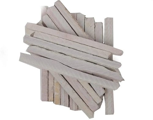 Earthy Goodies Edible Natural Limestone Slate Bars - Pack of 50 (325 grms) White Chalk Pencils