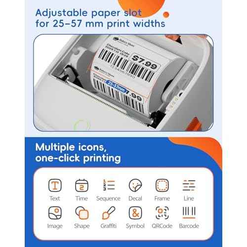 B21 Label Maker Machine with Tape, 2-Inch Wide Waterproof Tape, Bluetooth Portable Label Maker for Small Business, Office, Home, School Organization