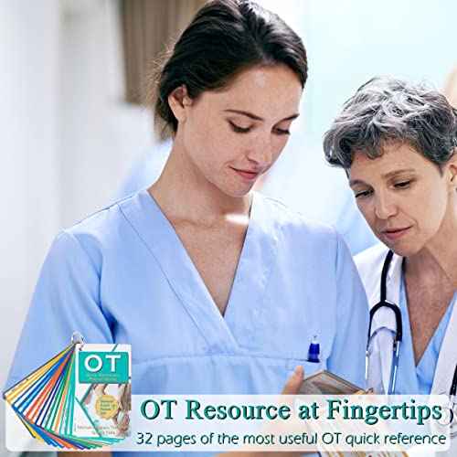 Occupational Therapy Reference Pocket Guide - Must Have OT Resource 32 Pages Quick Tips for OT Student, Occupational Therapy Gifts Therapist Gift for Women Pocket Sized 3"¡¿5" General Adult Rehab Set