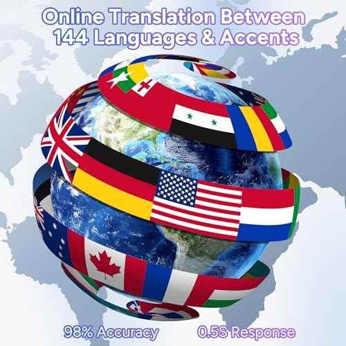 AI Language Translator Earbuds,OWS Real-Time 4-in-1 Translation Earbuds 144 Languages & Accents, Bluetooth 5.4 Translation Device for Travel/Business/Learning (J500plus Black)