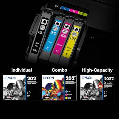 EPSON 202 Claria Ink High Capacity Black Cartridge (T202XL120-S) Works with WorkForce WF-2860, Expression XP-5100