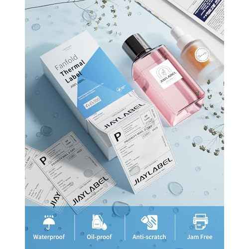 4x6 Thermal Shipping Label Paper for Thermal Label Printer USPS UPS Address Mailing Stickers Big Packing Fanfold White 500 Labels/Stack,4 Stacks, Total 2000PCS