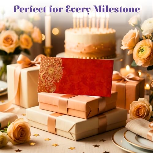 Assorted 25 LoveNspire Paisley Money Envelopes for Indian Weddings & Festive Gifts