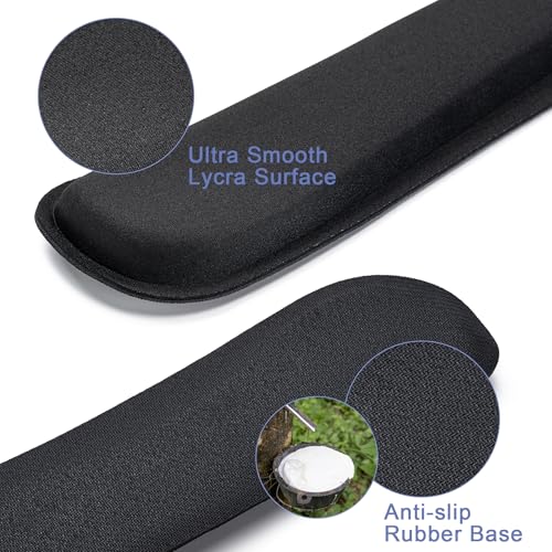 Hoewina Black Keyboard Wrist Rest, Ergonomic Support for Comfort