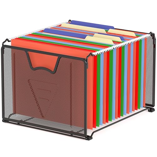 Simple Houseware Mesh Hanging File Folder Organizer Black - 1 Pack