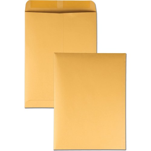 Quality Park 41465 Quality Park Catalog Envelopes, Heavyweight/Gummed, 9x12, 28lb, Kraft, 250/Box (QUA41465), Light Brown