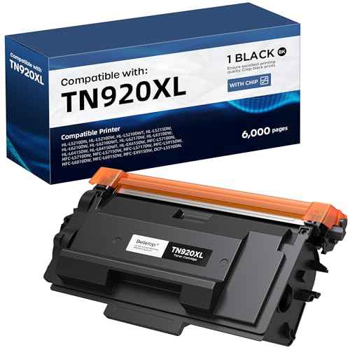 TN920XL Toner Cartridge Replacement for Brother TN920 TN 920 TN-920XL Compatible with Brother HL-L6210DW HL-L5210DN HL-L6310DW HL-L6415DWT MFC-L5710DN MFC-L5710DW DCP-L5510DN Printer£¨1 Black£©