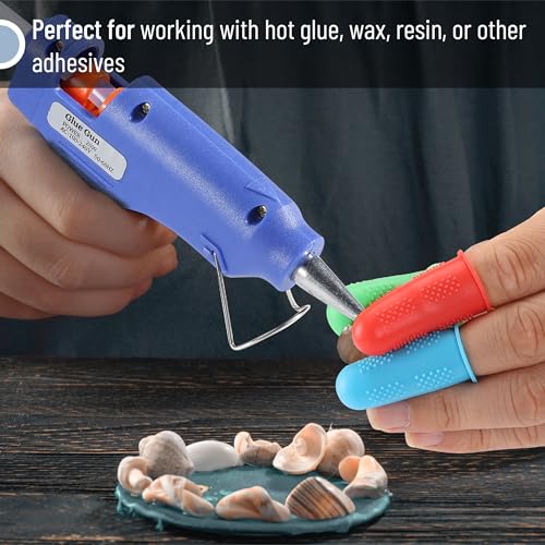 Mr. Pen Silicone Hot Glue Gun Finger Caps 24 Pcs Multi-Color, 3 Sizes