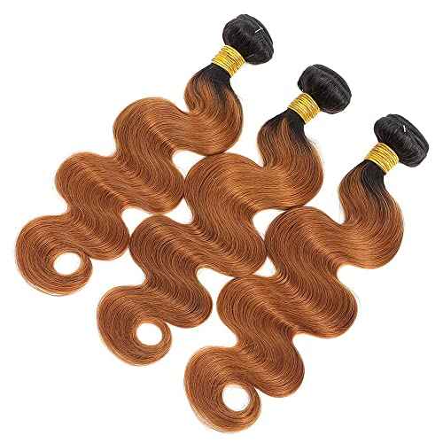 1b/30 Human Hair Bundle Ombre Body Wave Bundles 24 26 28 Inch Brown Body Wave Bundles Unprocessed Brazilian Remy Human Hair Extensions
