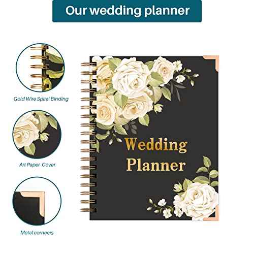 Wedding Planner - Wedding Planner Book and Organizer for the Bride, Wedding Planner Book Unique Engagement Gift for Newly Engaged Couples - Hardcover Bridal Planning Wedding Notebook 11" x 9"