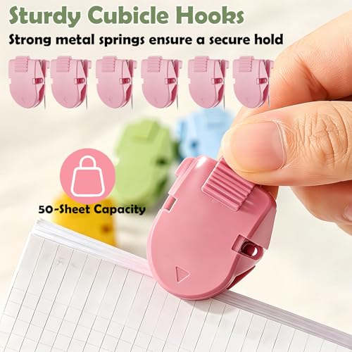 30 Pcs Colorful Plastic Cubicle Wall Clips for Office & Fabric Walls