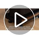 Fulkun Adjustable Mobile CPU Stand with Locking Wheels, Ventilated Computer Tower Cart