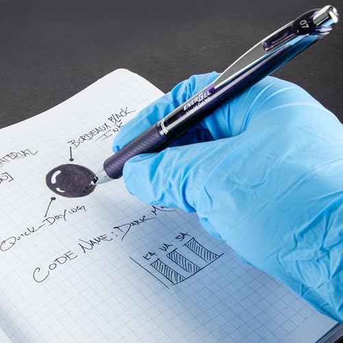 Pentel EnerGel RTX Dark Matter Liquid Gel Pen, (0.7mm), Assorted Dark Ink Colors, Pack of 6 (BL77DMPF6M)