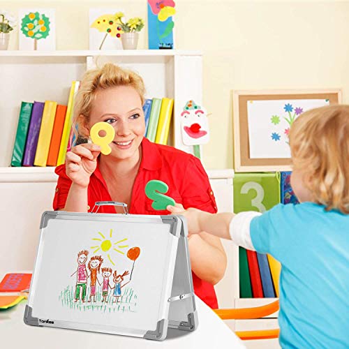 Tankee Gray 16x12 Inches Double Sided Magnetic Whiteboard - Portable Dry Erase Board