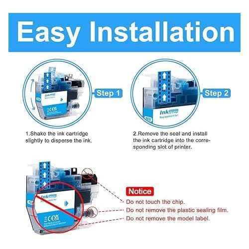 LCL LC401 LC401XL High Yield Color Ink Cartridges Replacement for Brother LC401XL3PKS LC401XLC LC401XLM LC401XLY for MFC-J1010DW MFC-J1012DW MFC-J1170DW Printer (6-Pack 2C2M2Y)