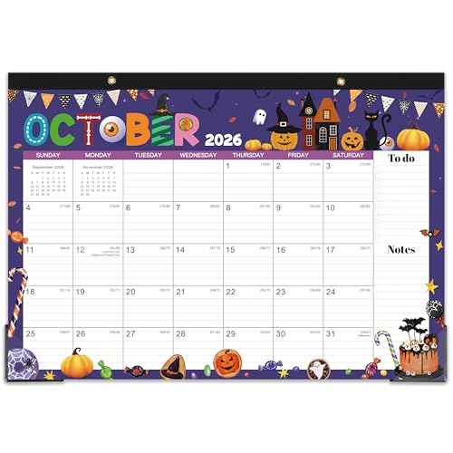 2026 Desk Calendar - Desk Calendar 2026, 17"¡¿12", JAN.2026 - Dec.2026, 12 Monthly Calendar with Corner Protectors - 12 Different Themes