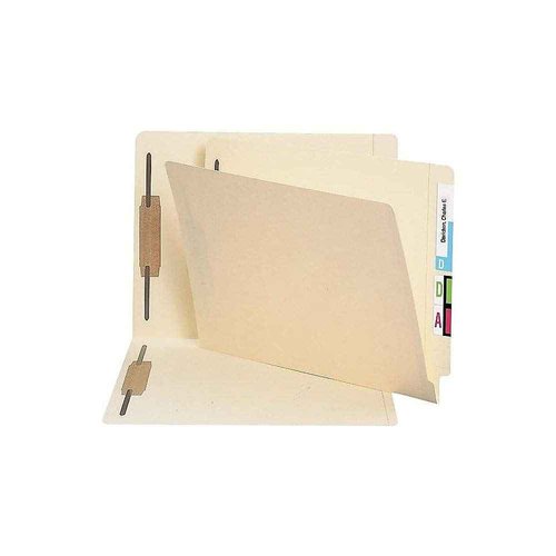 Staples File Folders, Reinforced End-Tab with Fasteners, Letter Size, Perfect for Home, Office or Classroom, 50-Pack, Manila