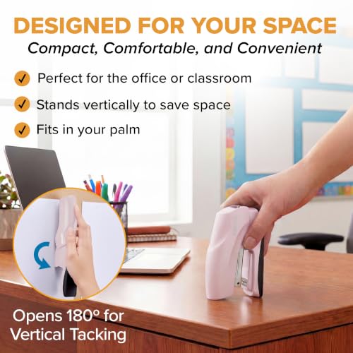 Bostitch Heavy Duty Stapler Pink Pack of 1 - 40 Sheet Capacity No Jam Office Stapler