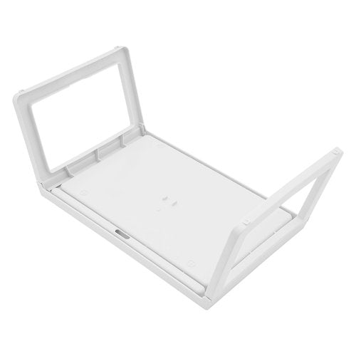 Gdrasuya10 6 Pieces Breakfast Bed Tray with Foldable Legs Folding Laptop Bed Tray Table 25.6"x14"x10.6" Serving Tray for TV Dinner Laptop Couch Snack (White)