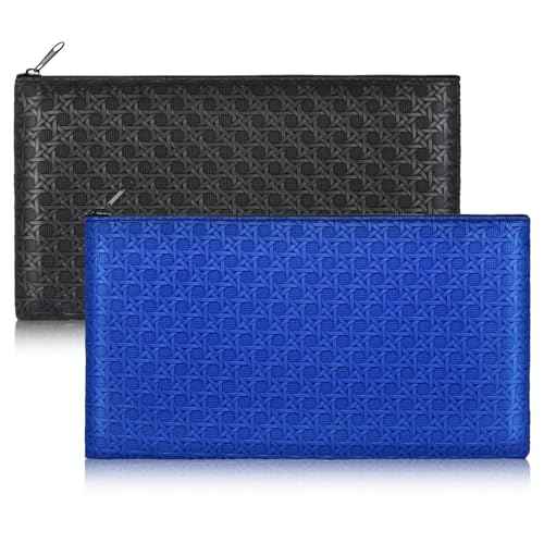 2pack Money Bag, Cash Zipper Pouch, Bank Bags, Cash Wallet, Cosmetic Receipts Coins Small Tools Organizing Storage Bag