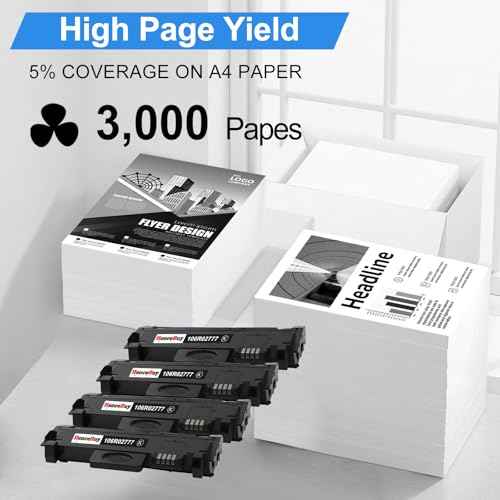 106R02777 Toner Cartridge Replacement for Xerox 3260 106R02777 106R02775 Black Toner Cartridge Work with WorkCentre 3215 3215NI 3225 3225DNI Phaser 3260 3260DI 3260DNI 3052 Printer (4-Pack)