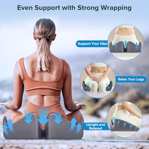 Seat Cushion for Relief Sciatica - Memory Foam Cushion for Office Chair, Hip & Coccyx Pain Relief for Long Sitting,2025 Upgraded Large Seat Pillow for Soft Support,for Game Chair/Wheelchair