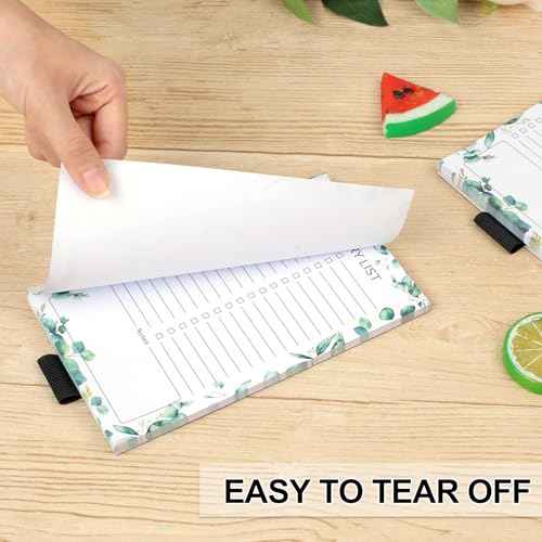 Joyberg 2 PCS Magnetic Grocery List Pads for Fridge, 4.5x7.5 Inches Magnetic Note Pad for Fridge, Grocery List Magnet Pad for Refridge, Magnetics Notepads, Shopping Lists, 60 Pages Per Notepad