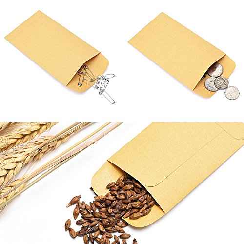 ACSTEP #1 Small Coin Envelopes 2-1/4 x 3-1/2, Kraft Mini Key Envelopes with Gummed Flap in Brown, Seed Packets Envelopes for Storing Seeds, Tip Envelope for Cash 500pcs