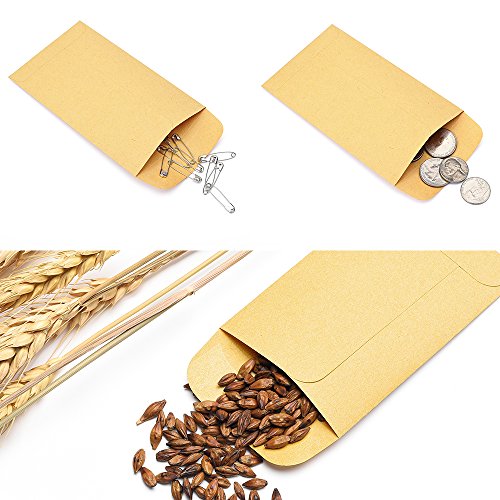 ACSTEP Brown Kraft Coin Envelopes 2.25 x 3.5 Inches, 500 pcs - Small Storage & Organization