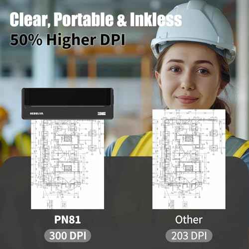 Portable Printer Wireless, Bluetooth WiFi Printers for Home Use, Small Inkless Thermal Printer for Travel, Supports 8.5" x 11" US Letter&A4 Size, Compatible with Android iOS Phone Laptop (Dark Grey)