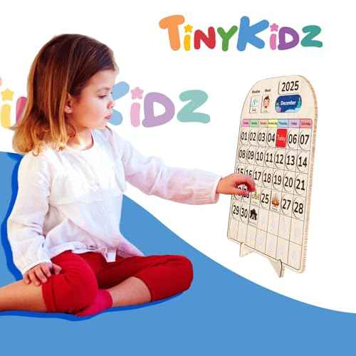 Wooden Calendar for Kids, Preschool Kid Calendar Learning at Home and Classroom Teaching, Hanging Calendar for Kids, Months and Days of The Year