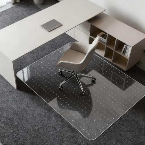 Kuyal 36" x 48" Desk Chair Mat for Carpet – Rectangle, Low-Pile Safe